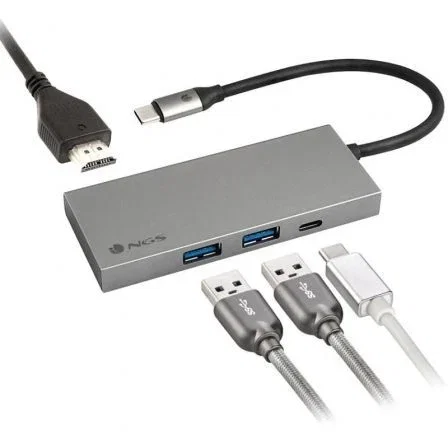 NGS WonderDock4 Pro Docking Station USB-C con HDMI 4K y Carga PD NGS WonderDock4 Pro Docking Station USB-C con HDMI 4K y Carga PD